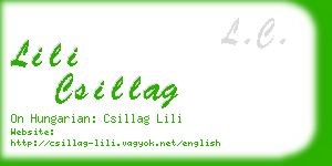 lili csillag business card